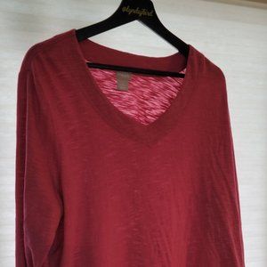 Chico's V-neck 3/4 length sleeve Pink Top